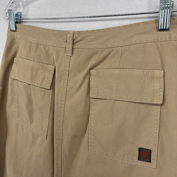 FOR JOSEPH Skirt 32 XXS Twill Pencil Straight Midi Utility 5 Pocket Beige Khaki - Picture 8 of 13